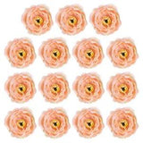 30Pcs Artificial Flower Head Fake Flowers Heads Bulk Silk Peony Heads Apricot