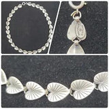 Sterling Silver 925 Danecraft Art Nouveau Lily Necklace 15" Ag 22104 Vtg