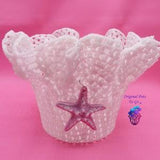 Beach pot, Orchid Pot, Unique Pot, Fan Coral Pot, Flower Pot, Planter, Lacey Pot, Lace Pot, Pot with holes, White orchid pot, Starfish Pot,