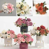 6 Heads Artificial Peony Hydrangea Fake Flower Plants Home Wedding Table Decor
