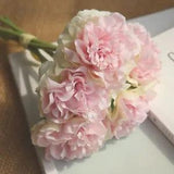 1 Bouquet 5 Heads Peony Flower Artificial Silk Fake Peony Floral Wedding...