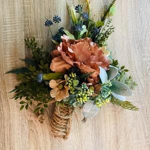 Custom Wedding Spray Bouquet - Bridesmaid Flower Bouquet - Wedding Flowers - Bridal Throw Bouquet - Rustic Farmhouse Wedding Decor
