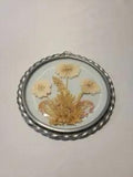 Pressed Flower Double Oval Glass Metal Wall Hanging Dried Art Flower Frame