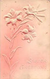 1907 Airbrushed Easter Postcard of Lovely Easter Lilies