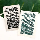 Vines II | Blockprint ? Linocut Print ? Leaves ? Vines ? Plant Art ? Plant Pattern ? Art Print ? Green ? Wall Art ? Black and Grey ?