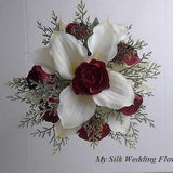 Christmas Wedding Bouquet, Calla Lily Wedding Bouquet, Red and White Wedding Bouquet, Holiday Bouquet