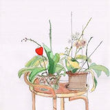Orchid painting-Original watercolor -Plants drawing-Flowers painting-Interior painting-Interior drawing