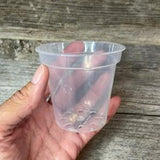 3??? round ultra clear orchid pot, Clear plastic pot, Plastic flower pot for orchids, Clear pot