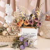 Vintage Artificial Fake Peony Silk Flowers Retro Bouquet Wedding Home Decor