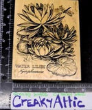 PSX WATER LILIES FLOWERS PLANT RUBBER STAMP RETIRED K-1438