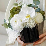 Vicky Yao Faux Floral - New Arrival Elegant Real Touch Artificial Orchid in Black Pot