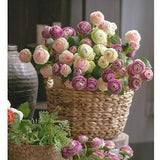 Faux Ranunculus, Small White Ranunculus, Peach Ranunculus, Artificial Flowers Arrangement, Artificial Ranunculus, Silk Ranunculus