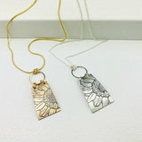 Sunflower Kala Necklace ~ sterling silver ~ 14k gold fill