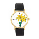 Toff London TLWS-37004 Ladies Yellow Lily Flower Watch
