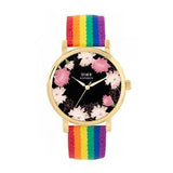 Toff London TLWS-70132 Ladies Pink Carnations Flower Watch