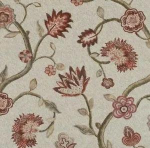 WILLIAM YEOWARD CURTAIN FABRIC DESIGN "Lily" 3 METRES ROSE LINEN BLEND