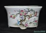 Wucai porcelain boy climbing peach cranes rich peony flower Bonsai Potted plant