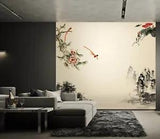 3D Peony Flowers Bird G12774 Wallpaper Wall Murals Removable Self-adhesive Honey