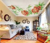 3D Peony Flower NA2302 Ceiling WallPaper Murals Wall Print Decal AJ US Fay