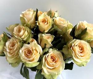 Yellow Rose Stem Artificial Flowers Roses Garden Flowers DIY Arrangement Bouquet