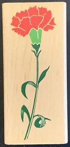 Rubber Stampede Carnation Flower Rubber Stamp