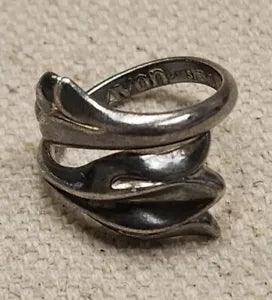 AVON Vintage LILY WRAPAROUND Ring Size 4.5 925 STERLING