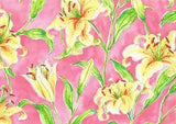 9  Yds Waverly Fabric Seaside Lily Cotton Drapery Upholstery