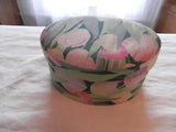 Vintage Potpourri Tulip Cloth Container Holder, 7" x 6" x 4"