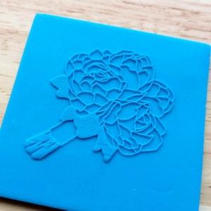 Peony Wedding Bouquet Embosser, Wedding Flowers Fondant Stamp Embosser - 111