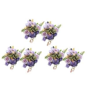 Artificial Flowers, 6Pcs Fake Peony Silk Hydrangea Flower Bouquet Flowers Arran