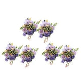 Artificial Flowers, 6Pcs Fake Peony Silk Hydrangea Flower Bouquet Flowers Arran