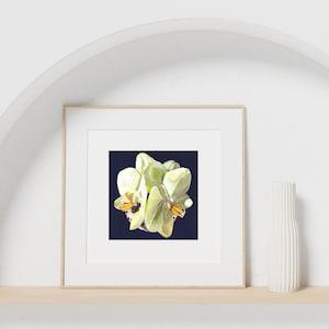 Dark Academia Prints Botanical Orchid