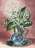 Diy Needlepoint Cross Stitch "Fragrant Lilies Of The Valley". Embroidery Kit