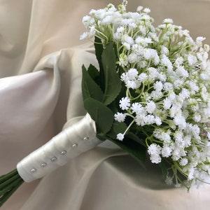 Gorgeous gypsophila wedding Bouquet 8" across