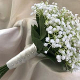 Gorgeous gypsophila wedding Bouquet 8" across