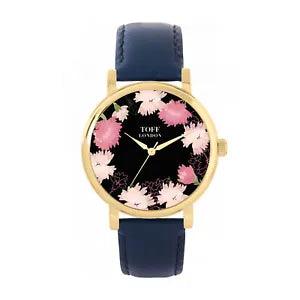 Toff London TLWS-37071 Ladies Pink Carnations Flower Watch