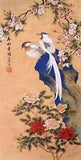 100% ORIGINAL ASIAN ART CHINESE WATERCOLOR PAINTING-Fortune bird&Peony flower
