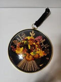 Large Cideart Dried Flowers And Plants Plaque Colorful