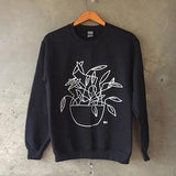 Plant Sweatshirt, Screen Printed Sweatshirt, Spider Plant Sweatshirt, Garden Sweatshirt