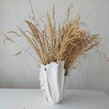 Handmade white indoor planter. Modern tall orchid pot. Large Scandinavian vase.