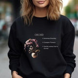 orchid plant sweatshirt, house plant, plant sweatshirt, plant gift, plant sweater, plant lady, plant education, orchid plant sweatshirt