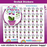 36 Cute Orchid/Plant/Flower Planner Stickers