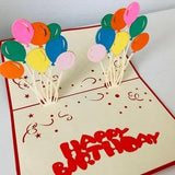 Birthday balloons Pop up 3D greeting card |  happy birthday | celebration