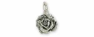 Peony Jewelry Sterling Silver Handmade Peony Flower Charm  PNY2-C