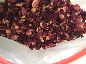 Natural Dried/ Not Sun Dried Organic Red Rose Petals 4oz