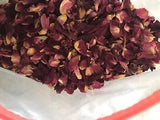 Natural Dried/ Not Sun Dried Organic Red Rose Petals 4oz