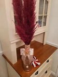 Tahari Vase/pampas grass from California/Betsy Johnson gingerbread earrings