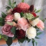 Custom wedding flower bouquet, bridal bouquet, bridesmaid bouquet, rose bouquet, artificial flower bouquet, faux flower bouquet
