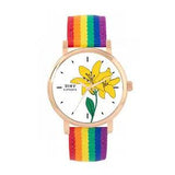 Toff London TLWS-70125 Ladies Yellow Lily Flower Watch