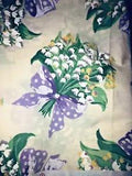 VTG Joan Kessler LILY of the VALLEY Floral Polished Cotton Concord BTHY